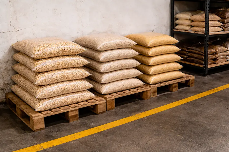 correcto almacenamiento de cereales al por mayor