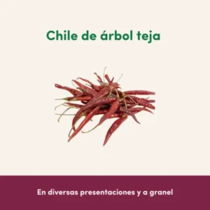 Chile de árbol teja seco por mayoreo Empacadora El Fresno
